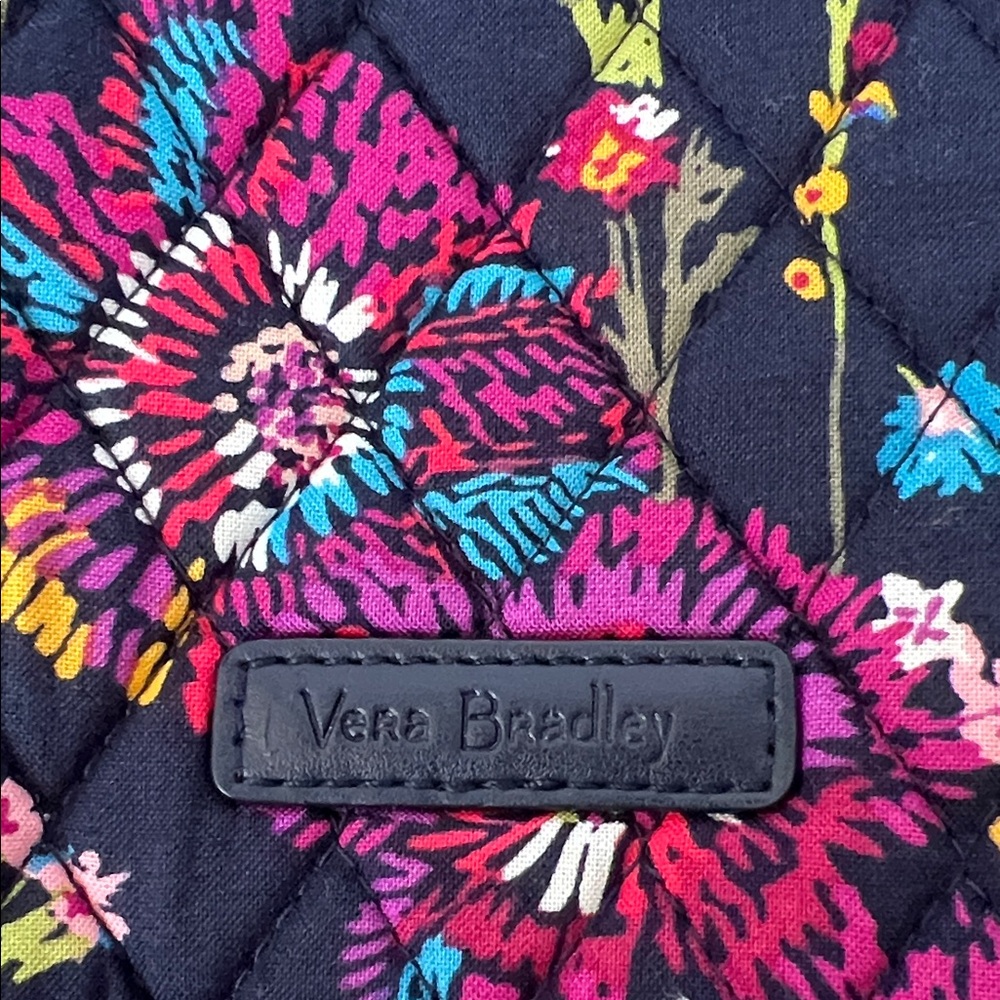 Vera Bradley Navy Floral Cosmetic Bag - Picture 3 of 7